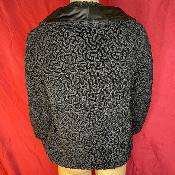 Vintage 1950’s The White House Curly Persian Lambs Wool Swing Coat Medium - Picture 8 of 12